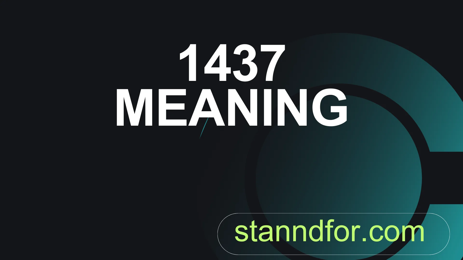 Number 1437 1437 Meaning: What This Number Really Stands For in Texting, Culture ...