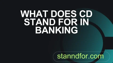 what does cd stand for in banking