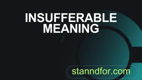 insufferable meaning