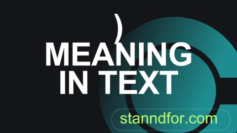 ) meaning in text