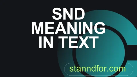 snd meaning in text