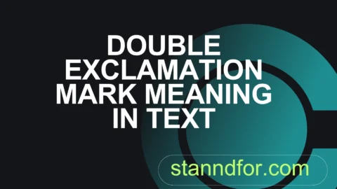 double exclamation mark meaning in text