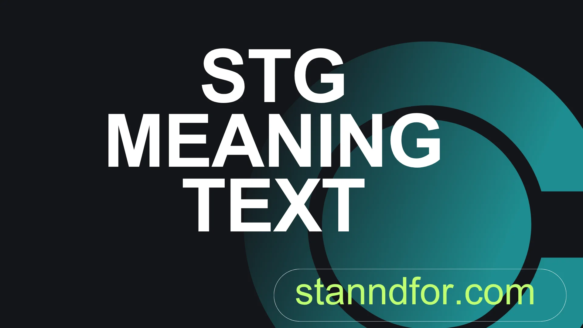 Stg Statement STG Meaning Text: What “STG” Really Means in Messages, Social Media ...