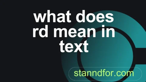 what does rd mean in text