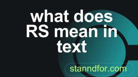 what does rs mean in text