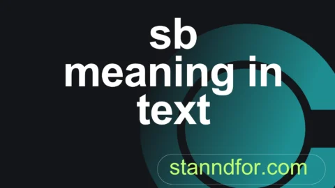 sb meaning in text