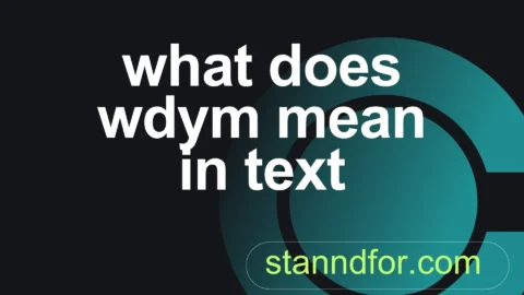 What Does WDYM Mean in Text