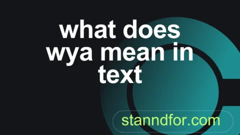 what does wya mean in text