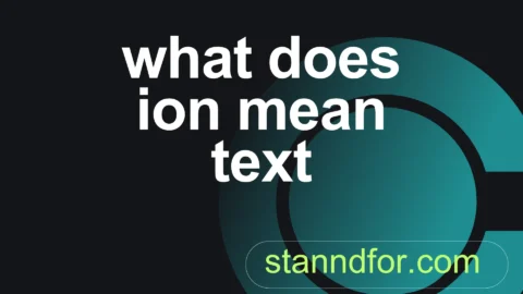 what does ion mean text