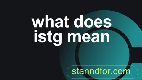 what does istg mean