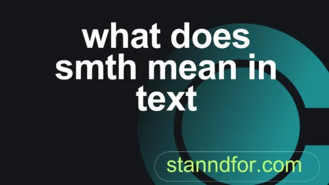 what does smth mean in text
