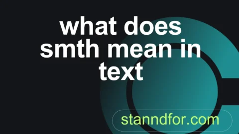 what does smth mean in text